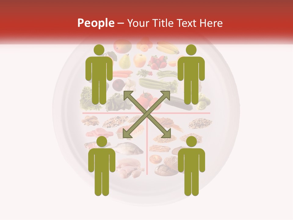 A White Plate With Different Types Of Food On It PowerPoint Template