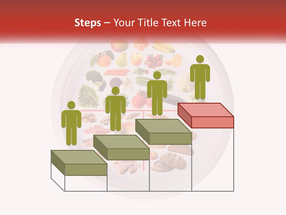 A White Plate With Different Types Of Food On It PowerPoint Template