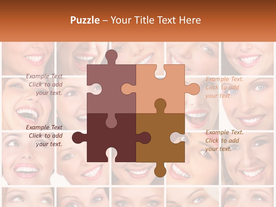 A Collage Of Different Images Of A Woman's Teeth PowerPoint Template