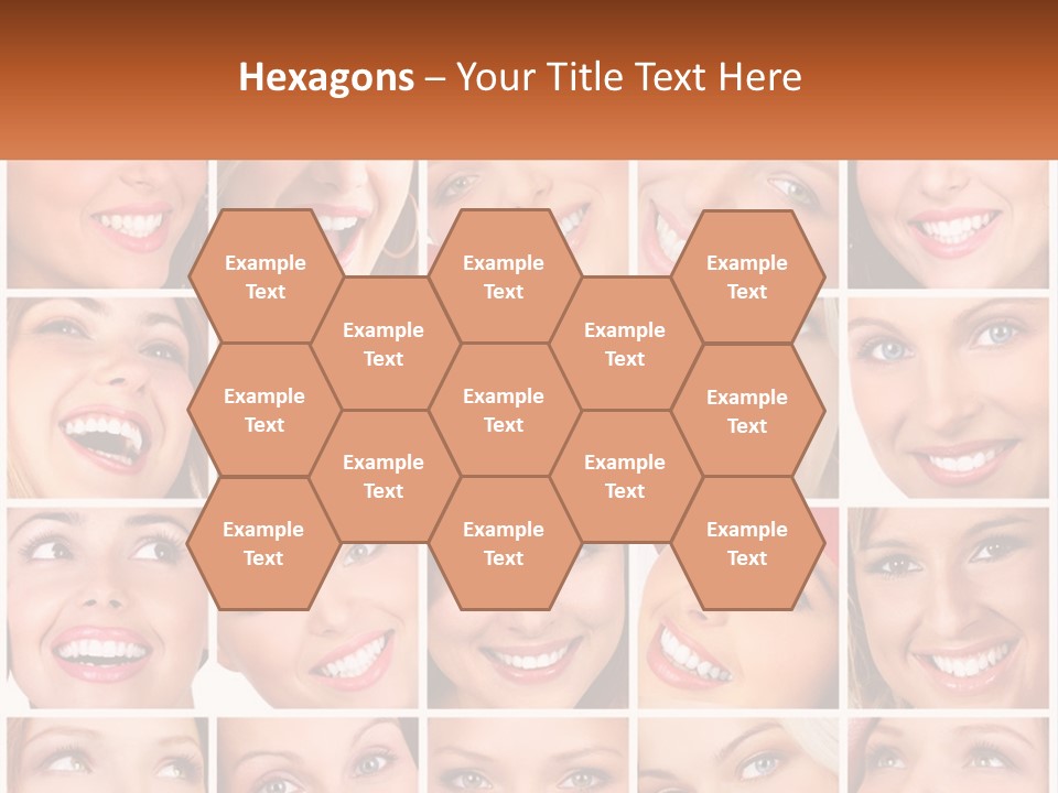 A Collage Of Different Images Of A Woman's Teeth PowerPoint Template