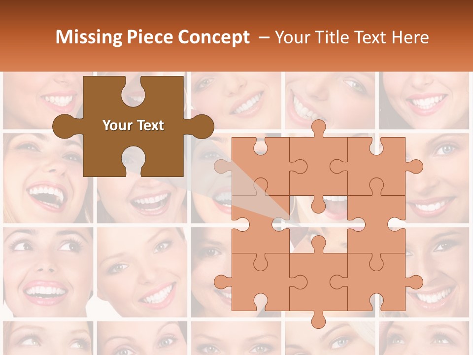 A Collage Of Different Images Of A Woman's Teeth PowerPoint Template