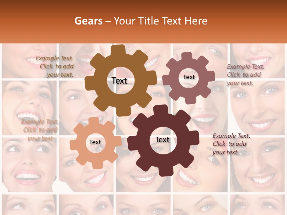 A Collage Of Different Images Of A Woman's Teeth PowerPoint Template