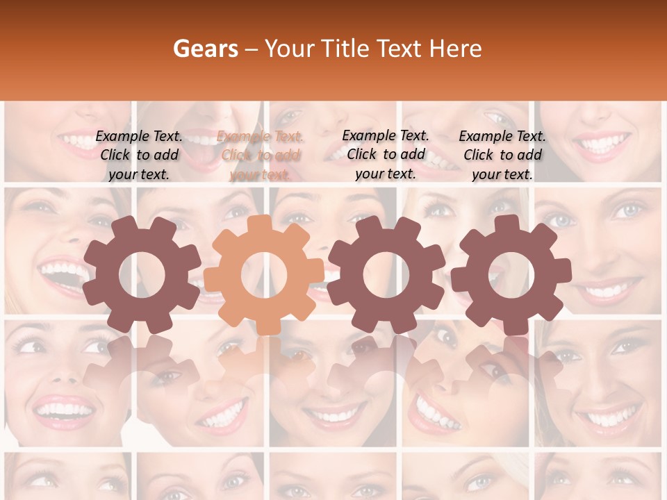 A Collage Of Different Images Of A Woman's Teeth PowerPoint Template