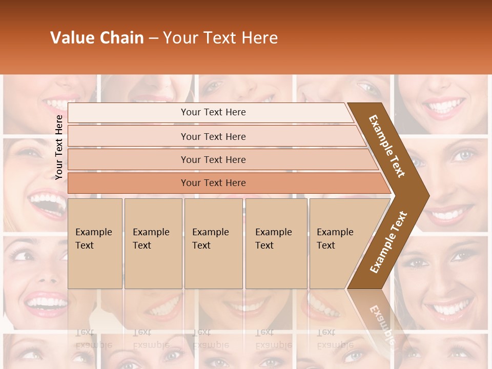 A Collage Of Different Images Of A Woman's Teeth PowerPoint Template