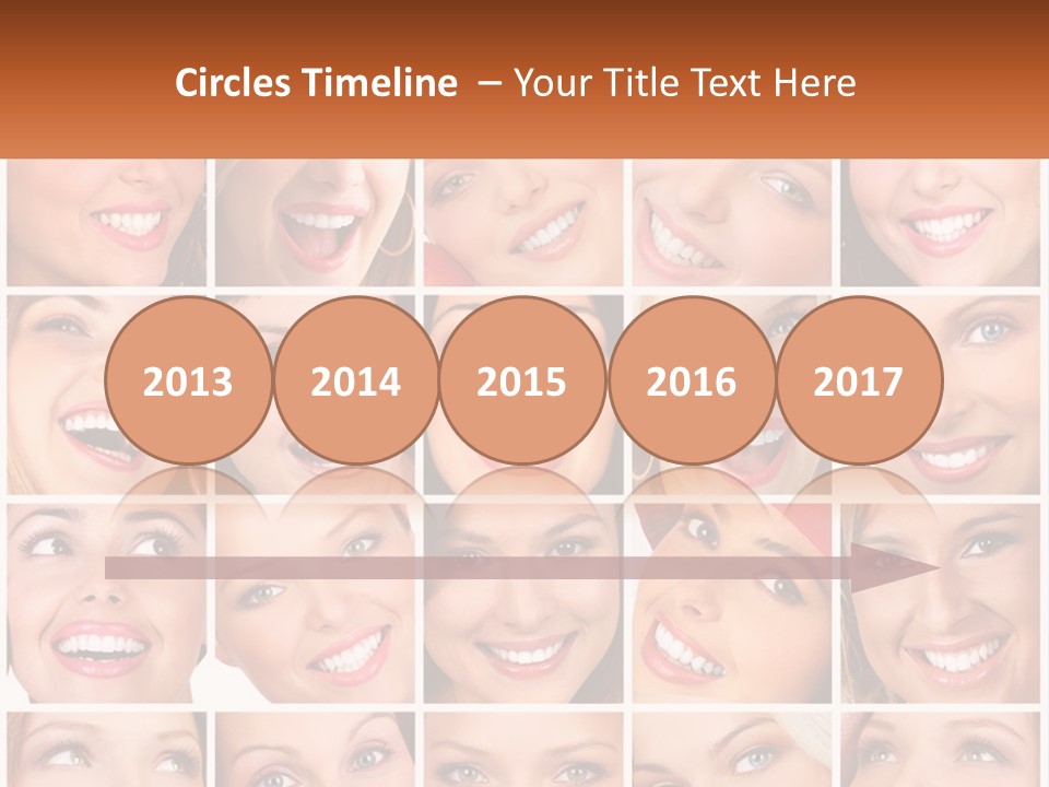 A Collage Of Different Images Of A Woman's Teeth PowerPoint Template