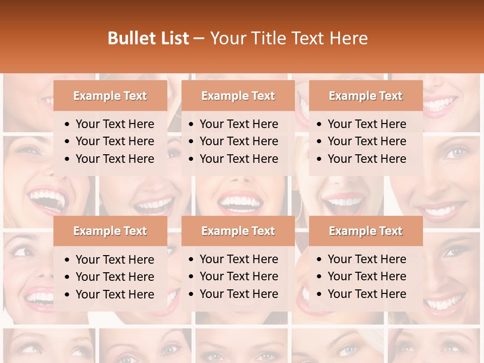 A Collage Of Different Images Of A Woman's Teeth PowerPoint Template