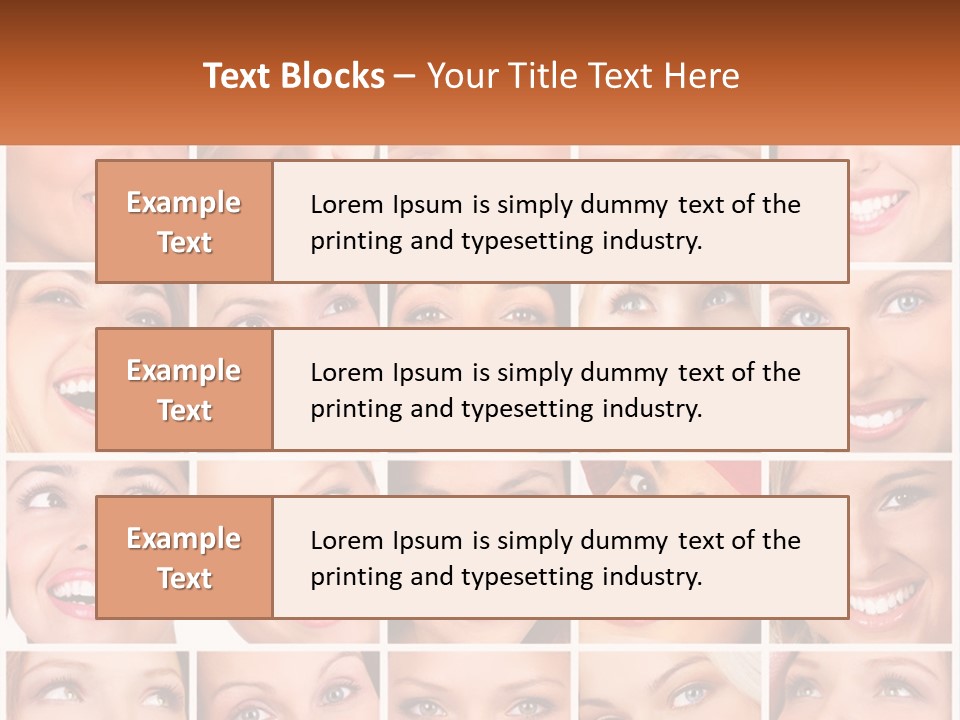A Collage Of Different Images Of A Woman's Teeth PowerPoint Template