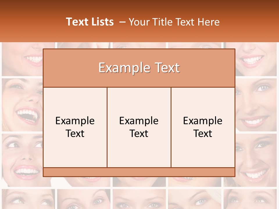 A Collage Of Different Images Of A Woman's Teeth PowerPoint Template