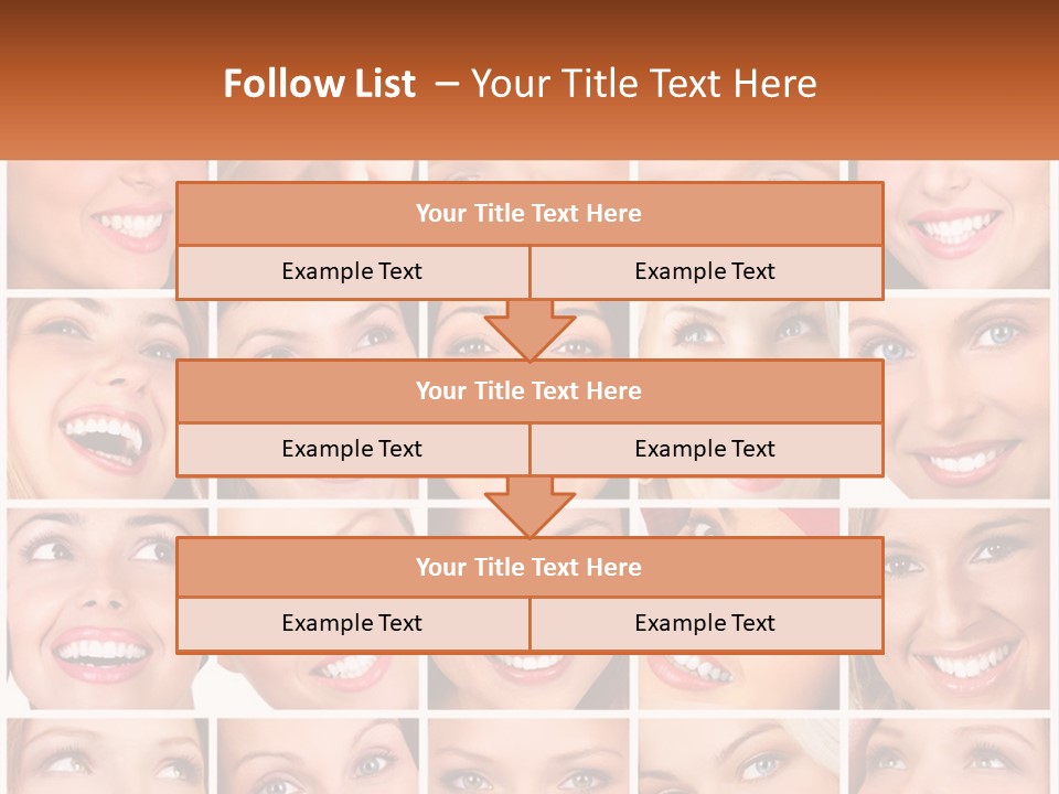 A Collage Of Different Images Of A Woman's Teeth PowerPoint Template