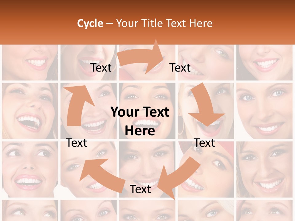 A Collage Of Different Images Of A Woman's Teeth PowerPoint Template