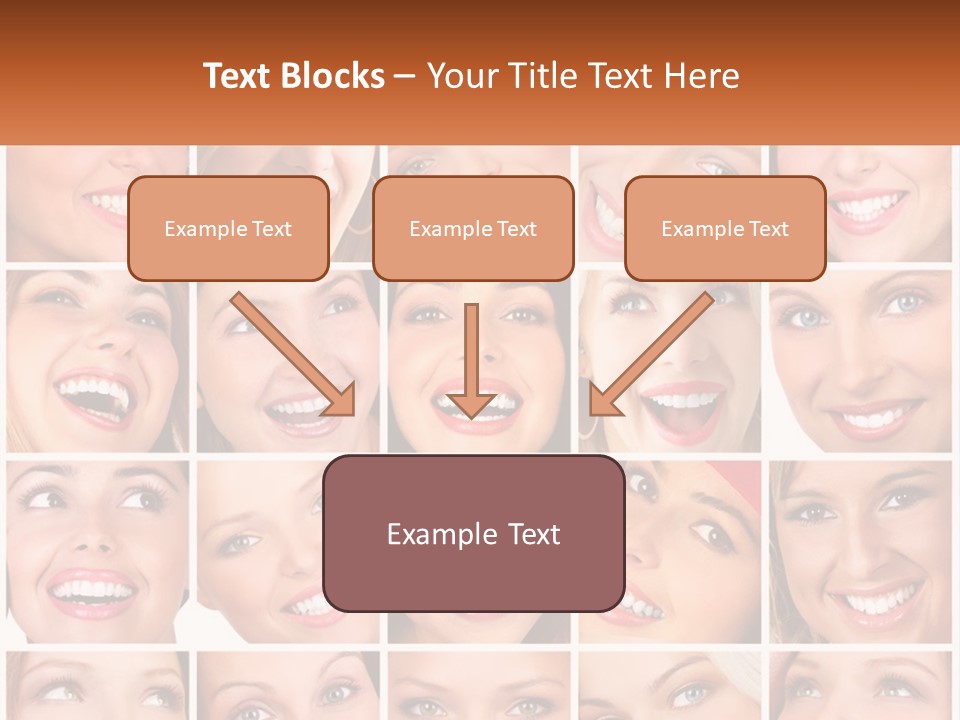 A Collage Of Different Images Of A Woman's Teeth PowerPoint Template