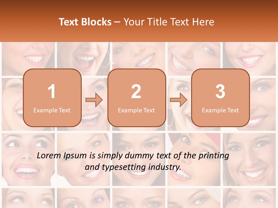 A Collage Of Different Images Of A Woman's Teeth PowerPoint Template