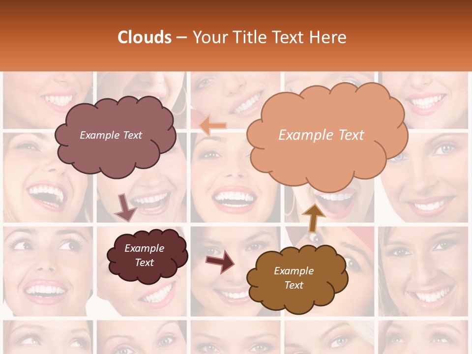 A Collage Of Different Images Of A Woman's Teeth PowerPoint Template