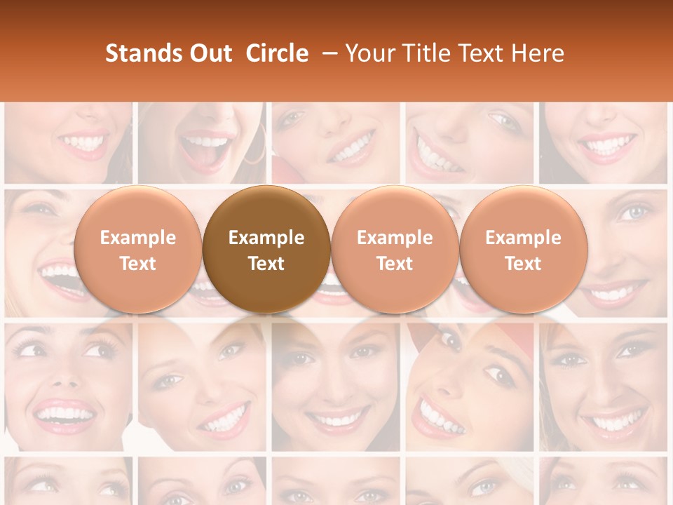 A Collage Of Different Images Of A Woman's Teeth PowerPoint Template