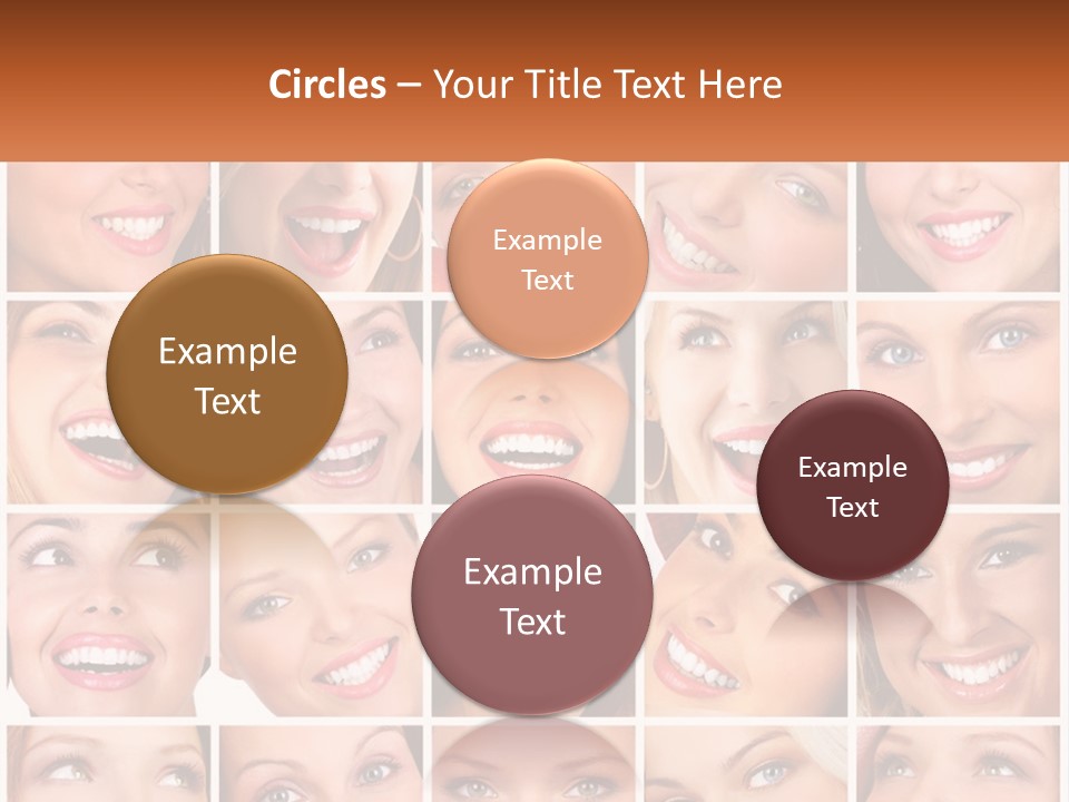A Collage Of Different Images Of A Woman's Teeth PowerPoint Template