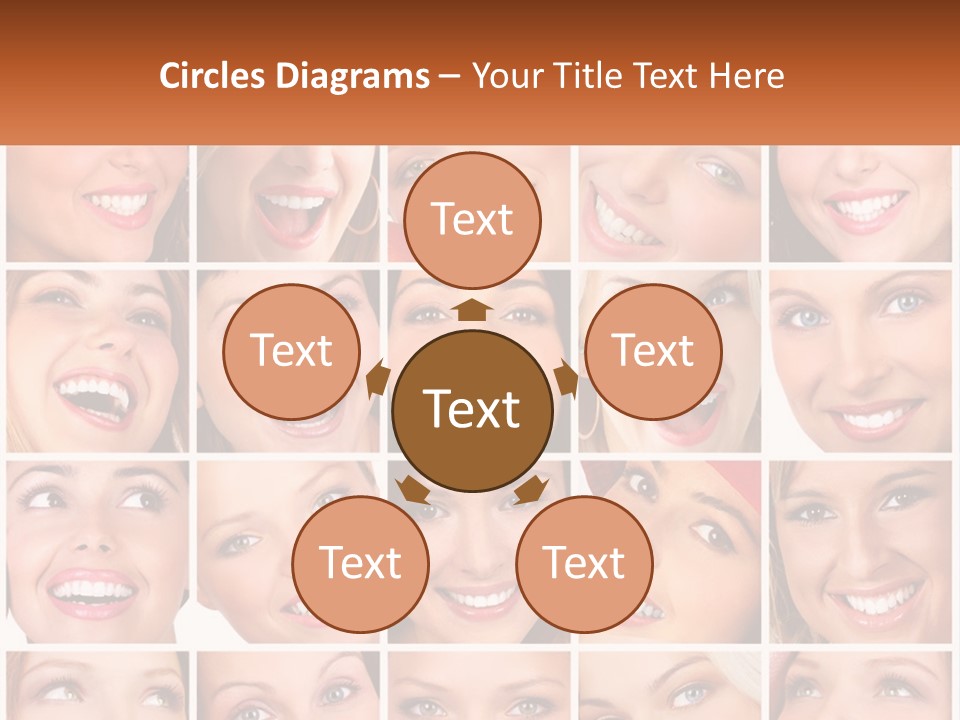 A Collage Of Different Images Of A Woman's Teeth PowerPoint Template