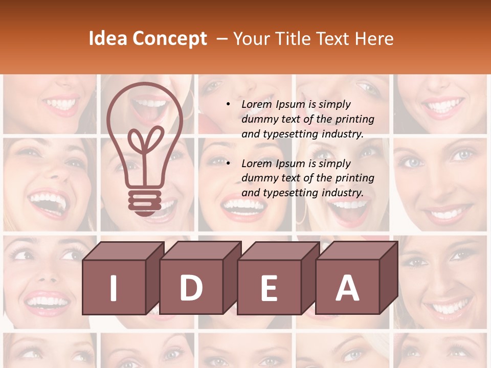 A Collage Of Different Images Of A Woman's Teeth PowerPoint Template