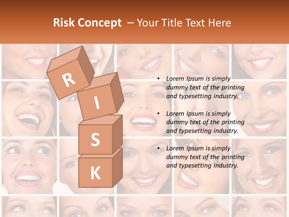 A Collage Of Different Images Of A Woman's Teeth PowerPoint Template