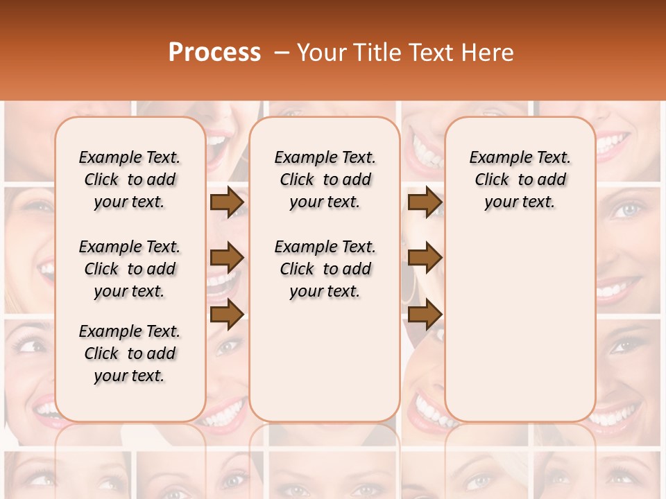 A Collage Of Different Images Of A Woman's Teeth PowerPoint Template