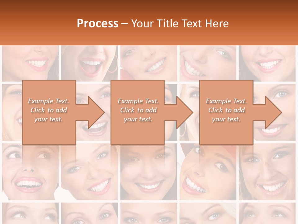 A Collage Of Different Images Of A Woman's Teeth PowerPoint Template
