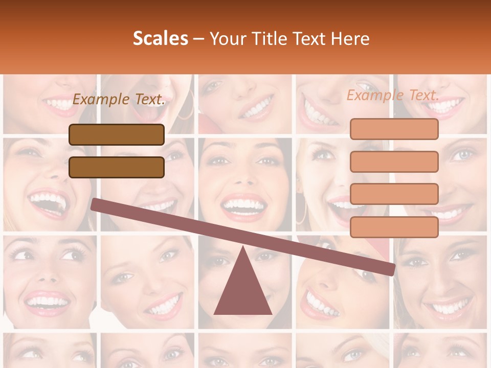 A Collage Of Different Images Of A Woman's Teeth PowerPoint Template