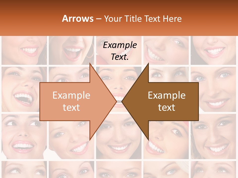 A Collage Of Different Images Of A Woman's Teeth PowerPoint Template