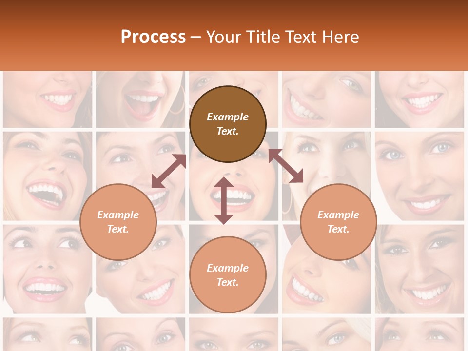 A Collage Of Different Images Of A Woman's Teeth PowerPoint Template