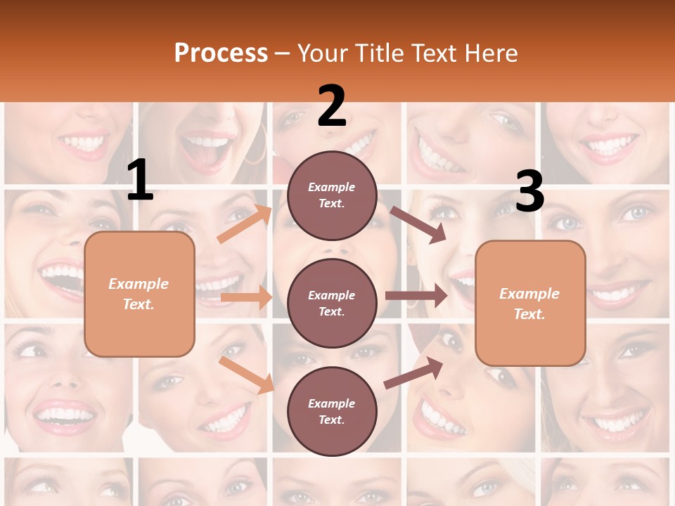 A Collage Of Different Images Of A Woman's Teeth PowerPoint Template
