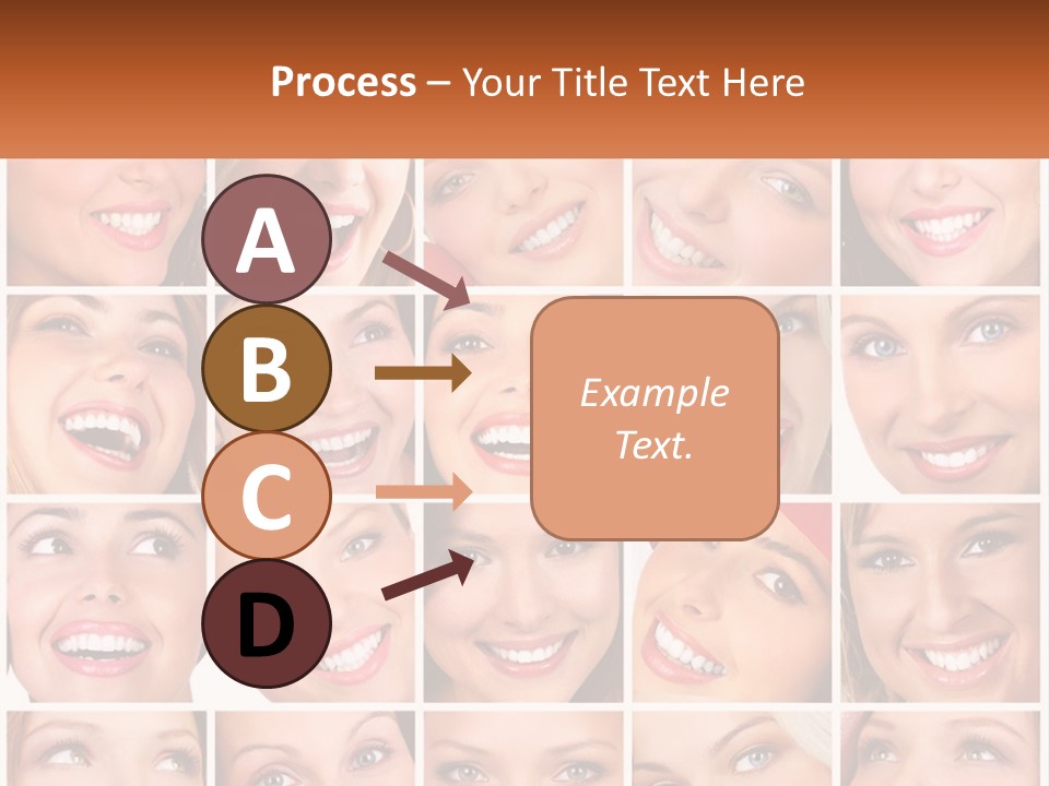 A Collage Of Different Images Of A Woman's Teeth PowerPoint Template