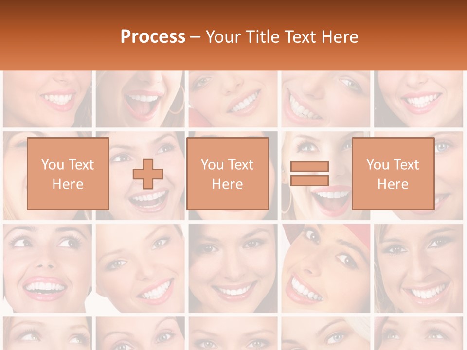 A Collage Of Different Images Of A Woman's Teeth PowerPoint Template