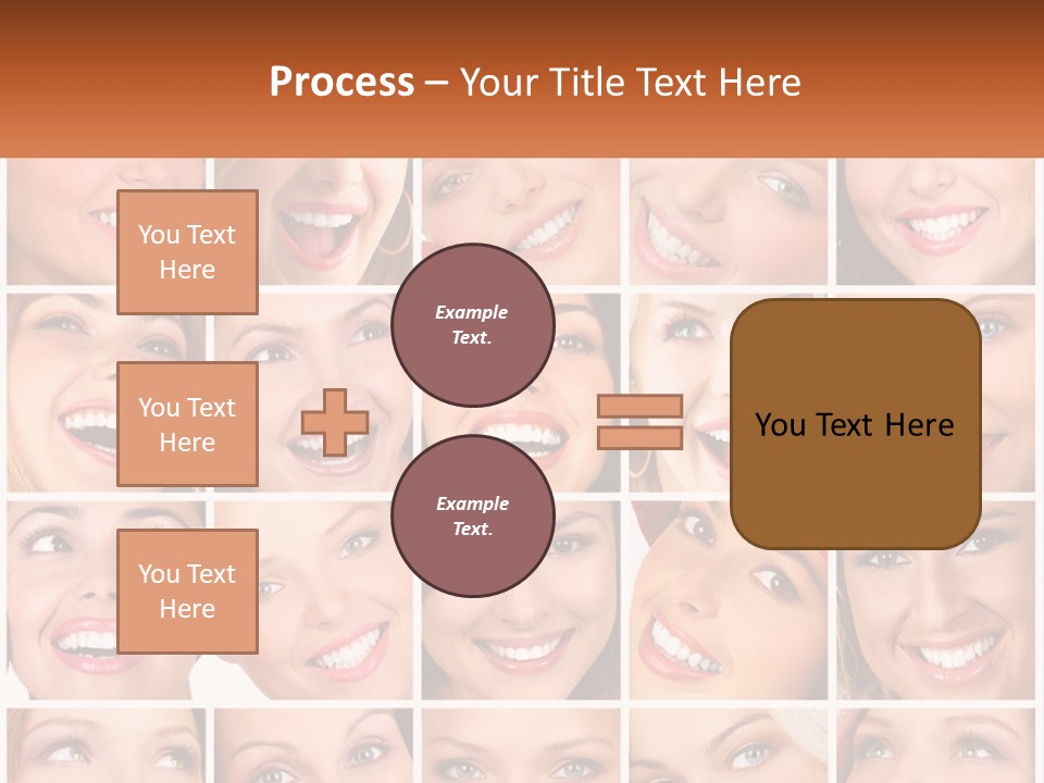 A Collage Of Different Images Of A Woman's Teeth PowerPoint Template