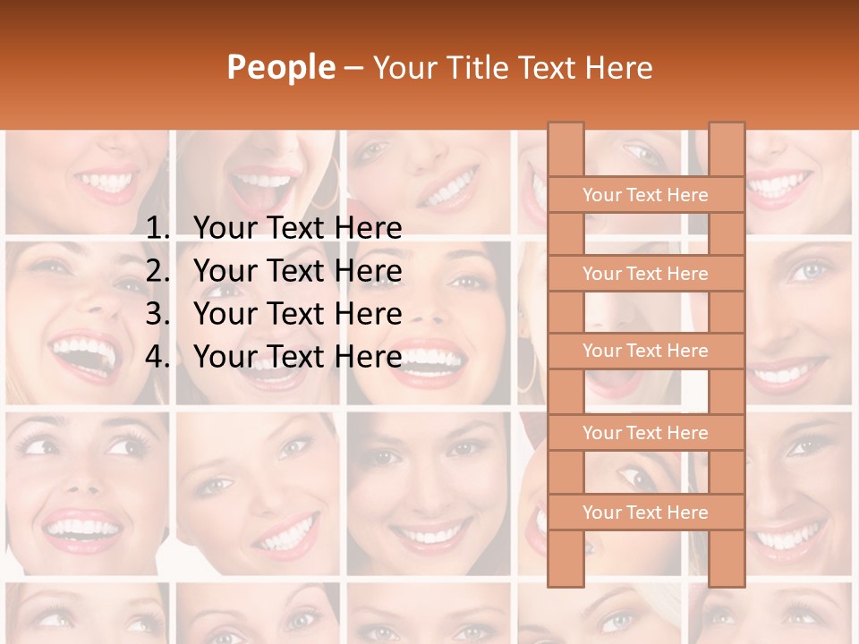A Collage Of Different Images Of A Woman's Teeth PowerPoint Template