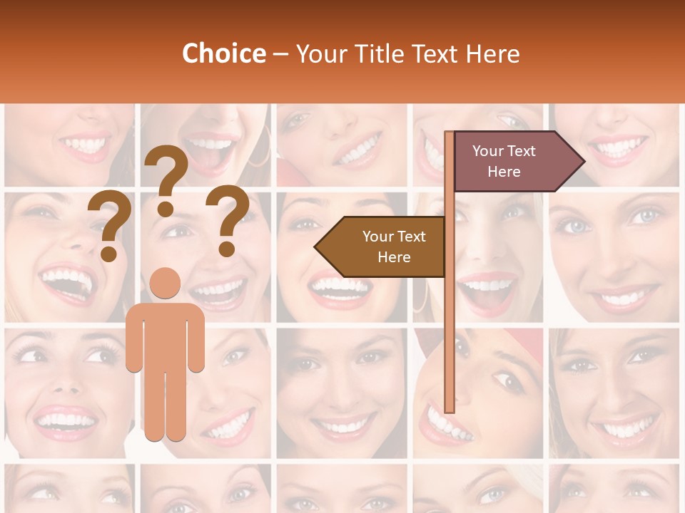 A Collage Of Different Images Of A Woman's Teeth PowerPoint Template
