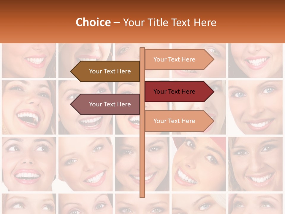 A Collage Of Different Images Of A Woman's Teeth PowerPoint Template