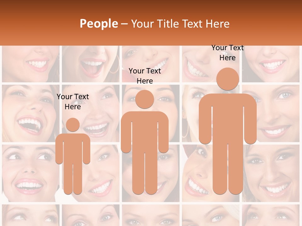 A Collage Of Different Images Of A Woman's Teeth PowerPoint Template