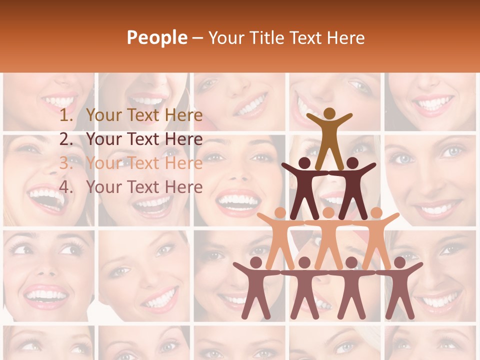 A Collage Of Different Images Of A Woman's Teeth PowerPoint Template