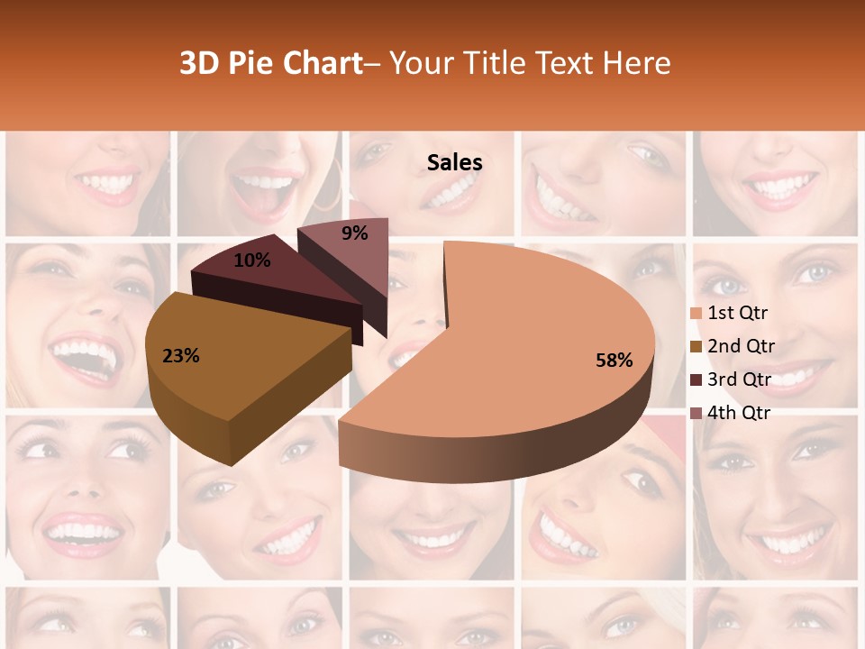 A Collage Of Different Images Of A Woman's Teeth PowerPoint Template
