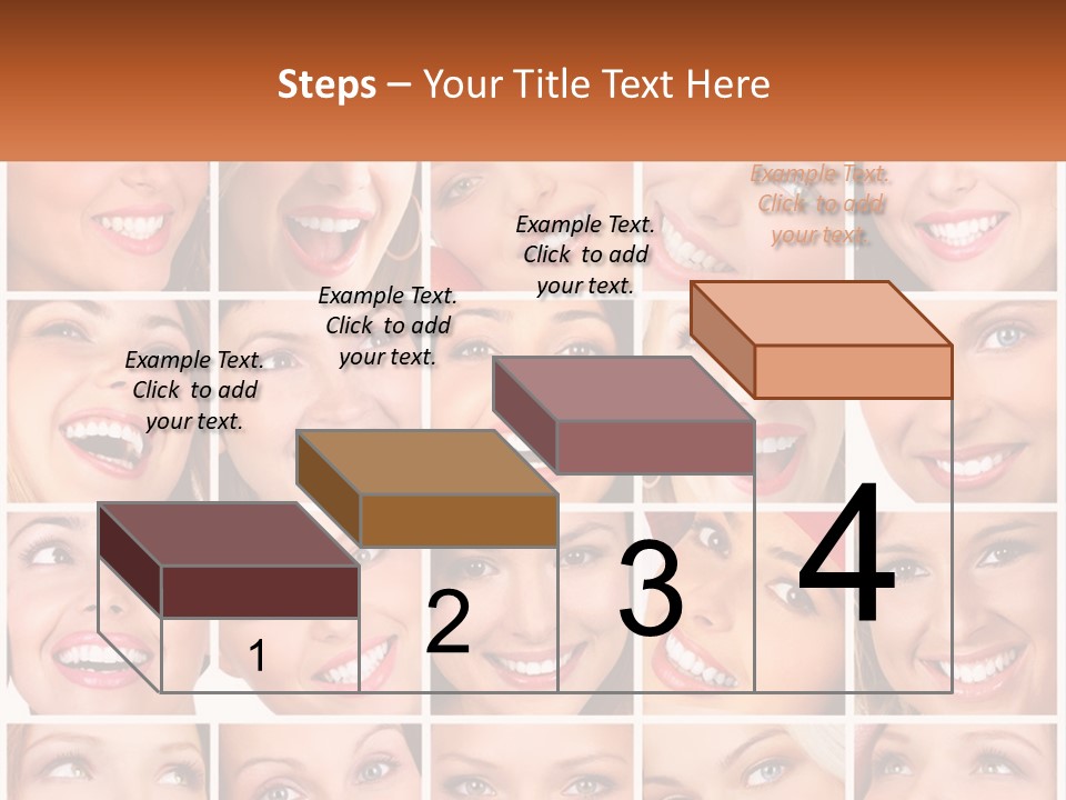 A Collage Of Different Images Of A Woman's Teeth PowerPoint Template