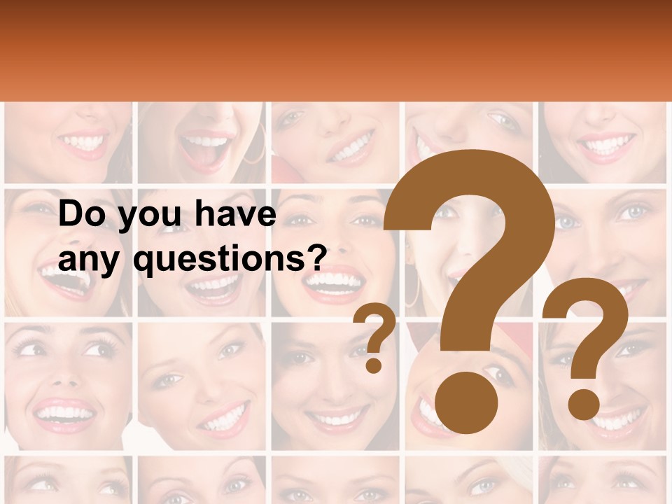 A Collage Of Different Images Of A Woman's Teeth PowerPoint Template