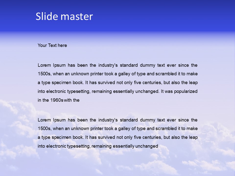 A Plane Flying High In The Sky With Clouds PowerPoint Template