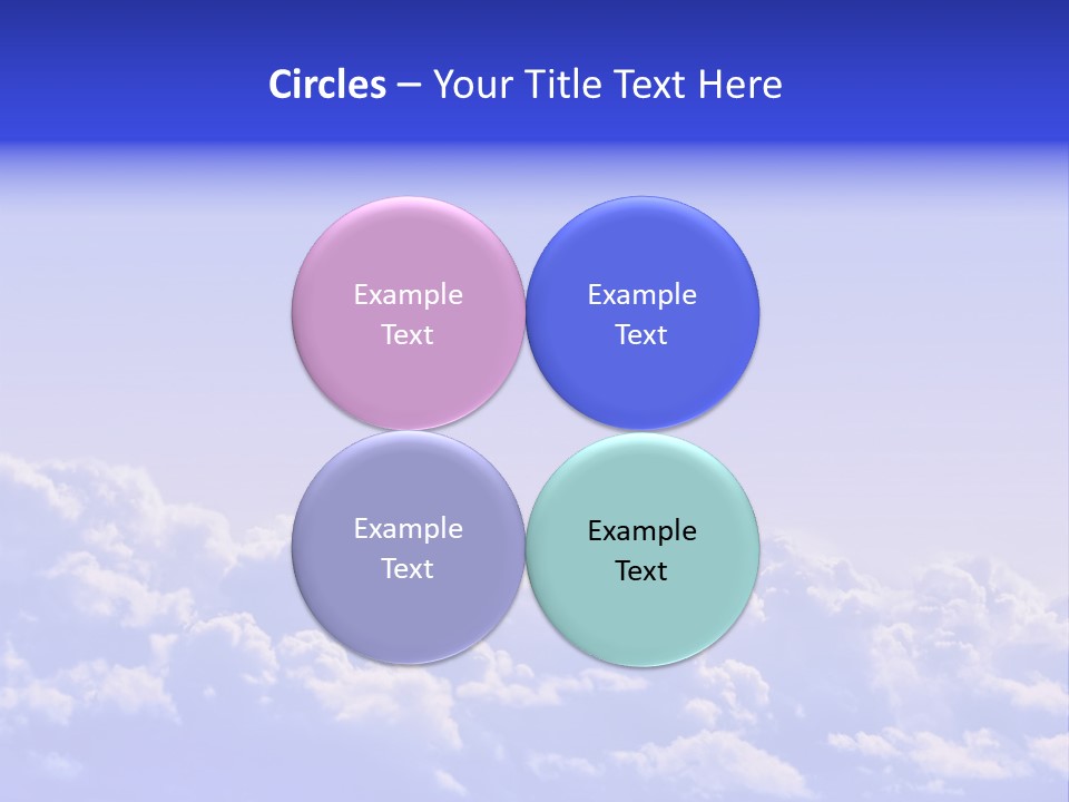 A Plane Flying High In The Sky With Clouds PowerPoint Template