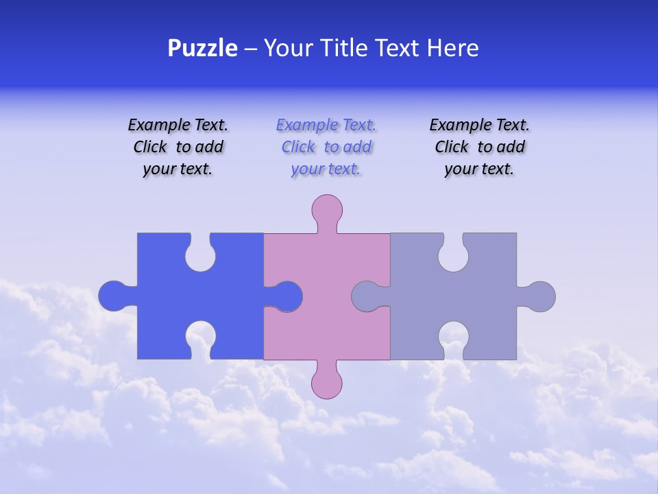 A Plane Flying High In The Sky With Clouds PowerPoint Template