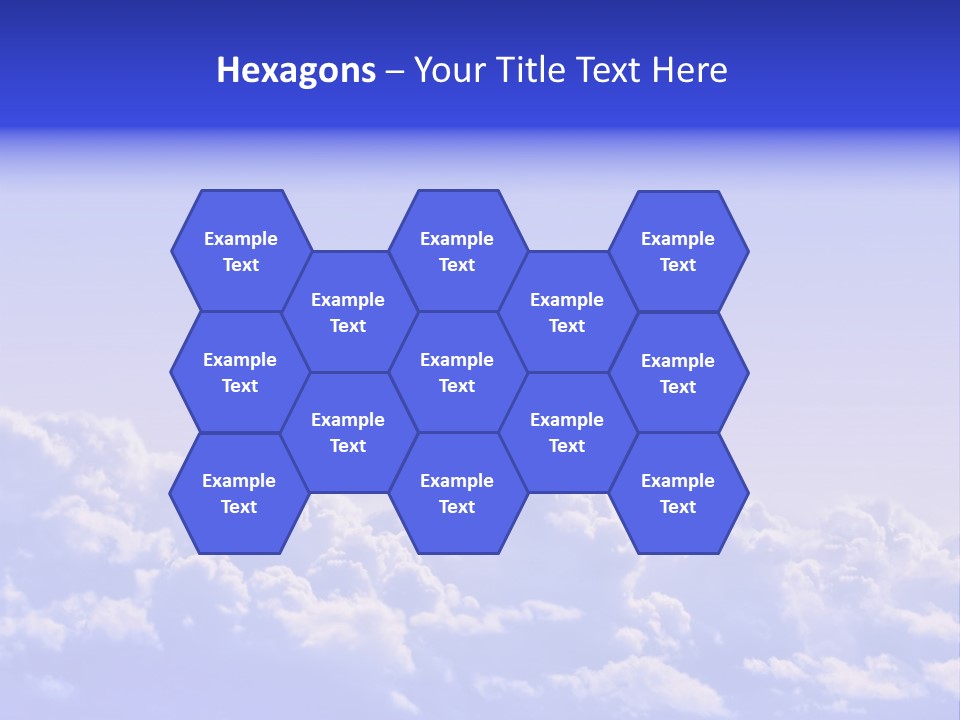 A Plane Flying High In The Sky With Clouds PowerPoint Template