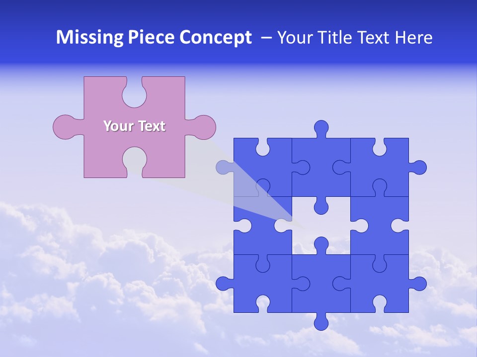 A Plane Flying High In The Sky With Clouds PowerPoint Template