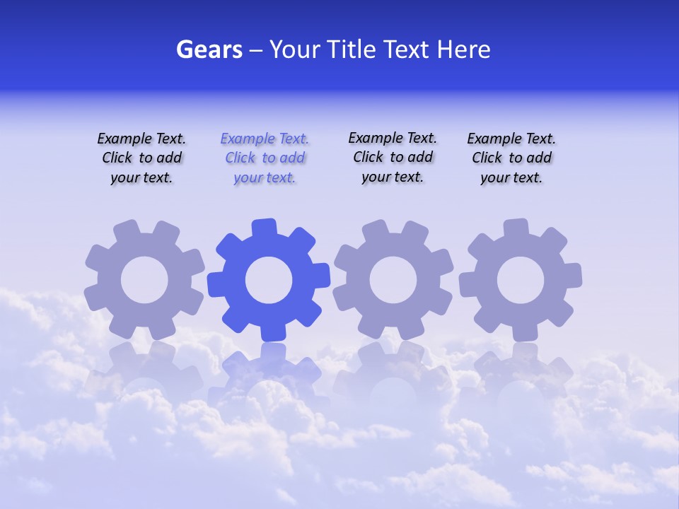 A Plane Flying High In The Sky With Clouds PowerPoint Template