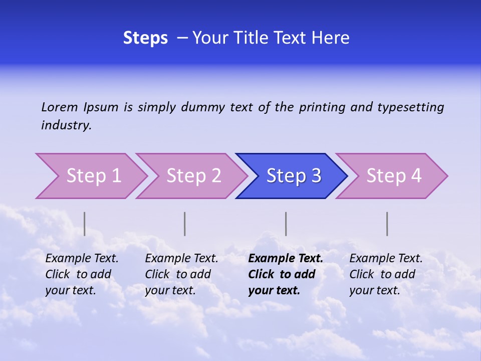 A Plane Flying High In The Sky With Clouds PowerPoint Template