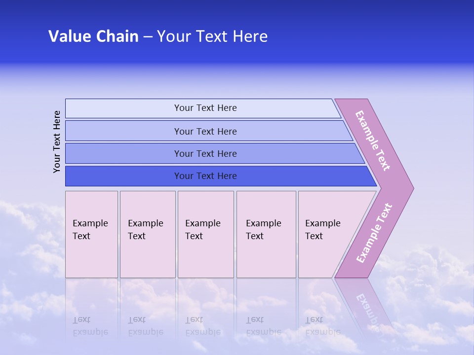 A Plane Flying High In The Sky With Clouds PowerPoint Template