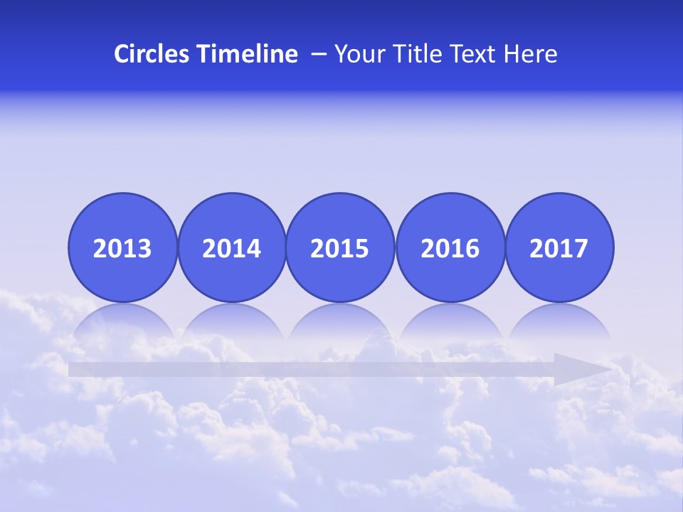 A Plane Flying High In The Sky With Clouds PowerPoint Template