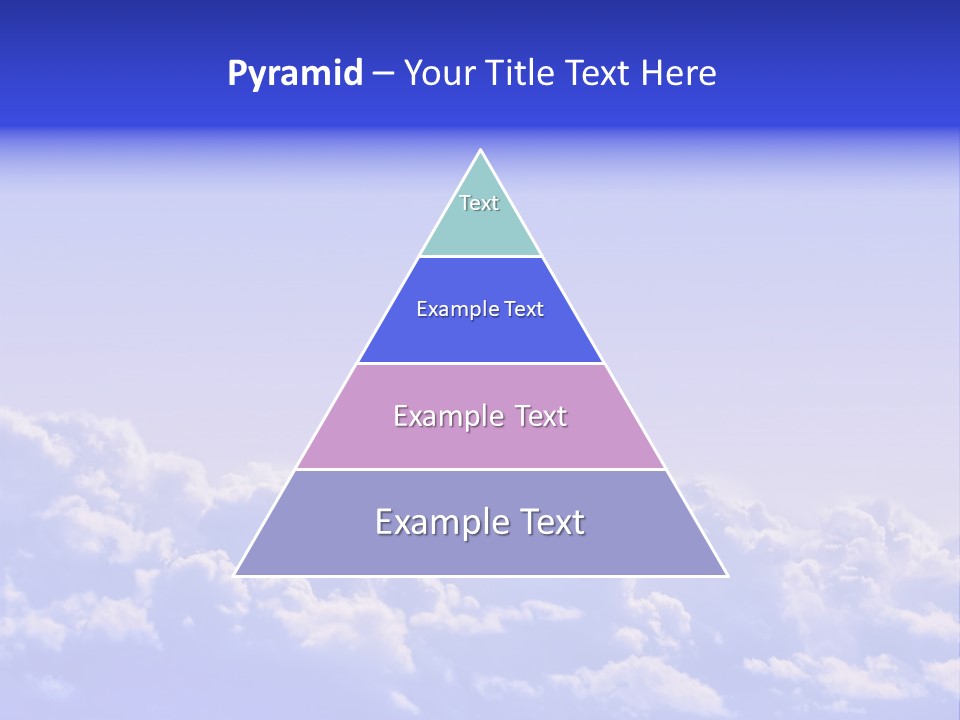 A Plane Flying High In The Sky With Clouds PowerPoint Template