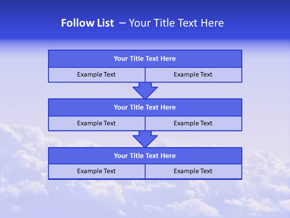 A Plane Flying High In The Sky With Clouds PowerPoint Template